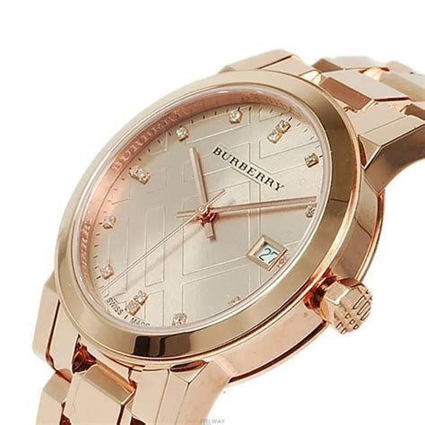 burberry watch bu9126 rose gold|Burberry Ladies Diamond Check Stamped Rose Gold PVD .